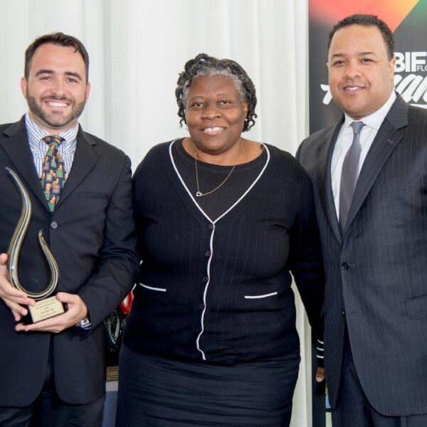 BBIF-Award three adults holding bbif award